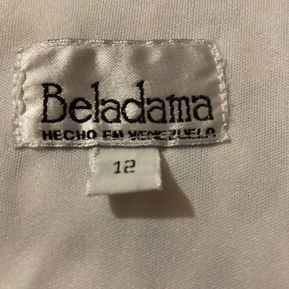 Beladama Cheetah Print Midi Dress Size 12 Black/White Color Made in Venezuela - Picture 9 of 10